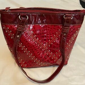 Madi Claire Patent Leather Red Purse NWOT